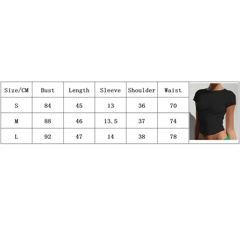 2024 Basic Fitted Short Sleeve Tees for Summer