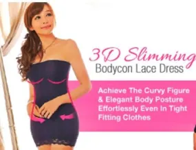 3D Slimming Bodycon Lace Dress