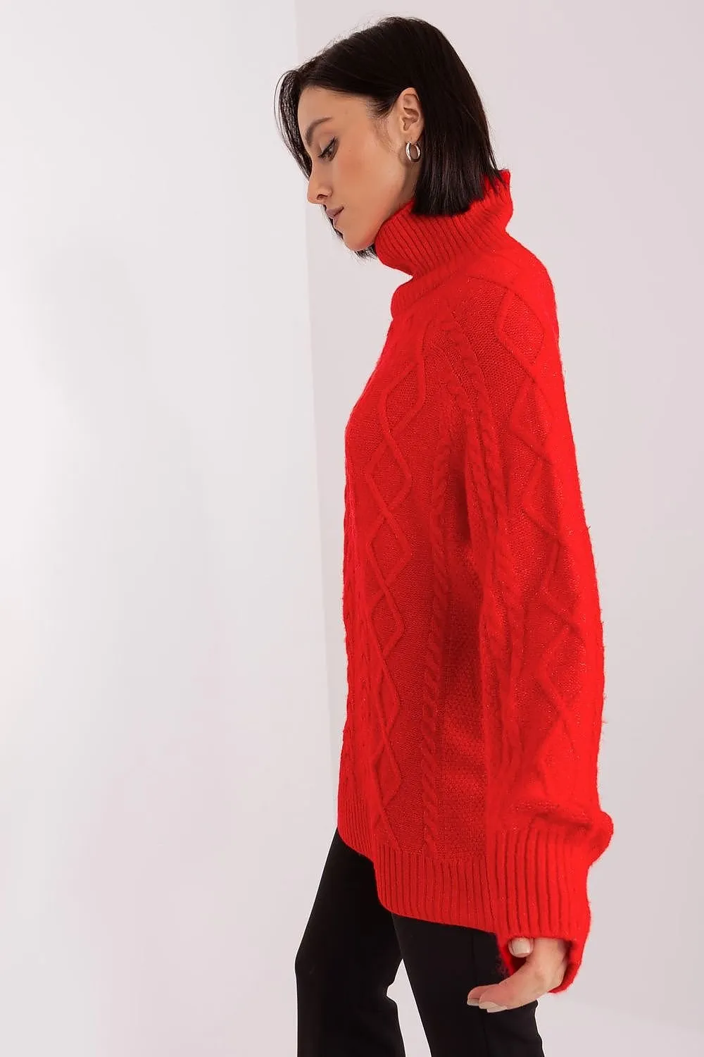 A.T. Oversized European Knitted Turtleneck Sweater-model 189230