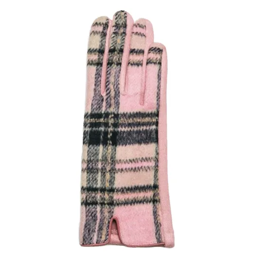 Dawn Plaid Touch Screen Fingertip Gloves