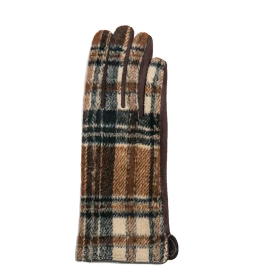 Dawn Plaid Touch Screen Fingertip Gloves