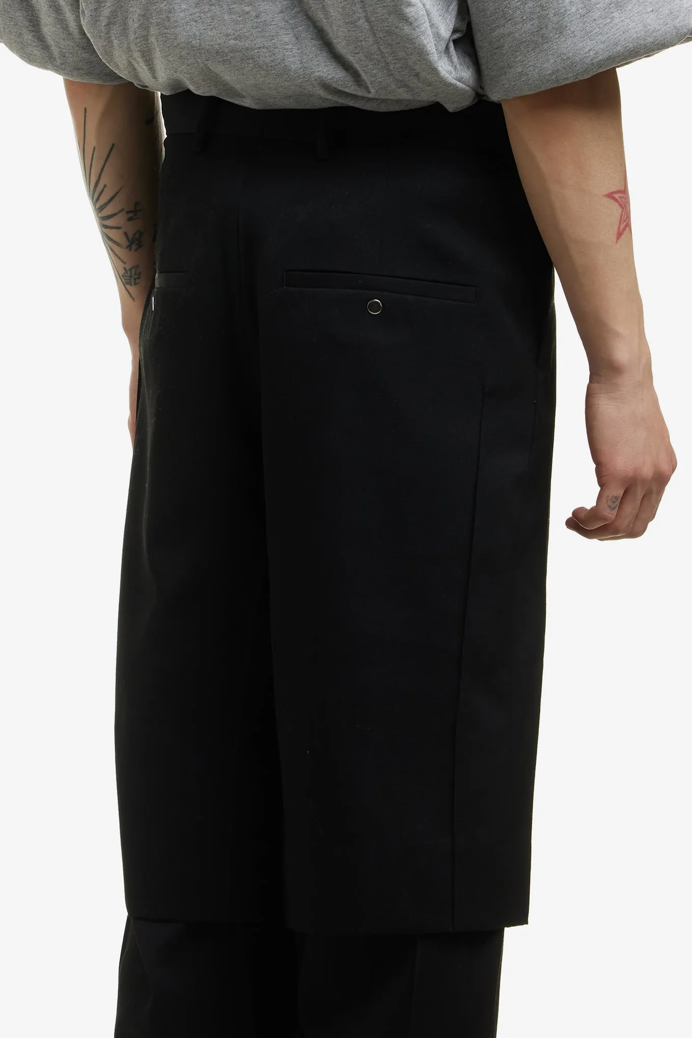 DOUBLE LAYERED CUBOID PANTS