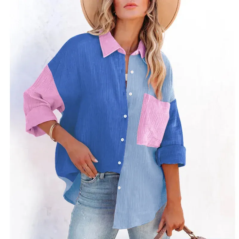 Elegant Patchwork Blouse