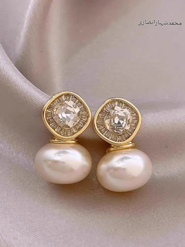 Elegant Pearl Stud Earrings | Classic High-Quality Pearl Tops for Women | Perfect for Casual and Formal Wear