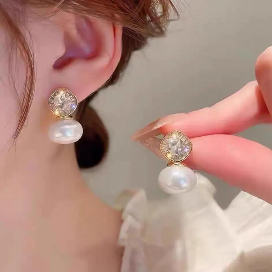 Elegant Pearl Stud Earrings | Classic High-Quality Pearl Tops for Women | Perfect for Casual and Formal Wear