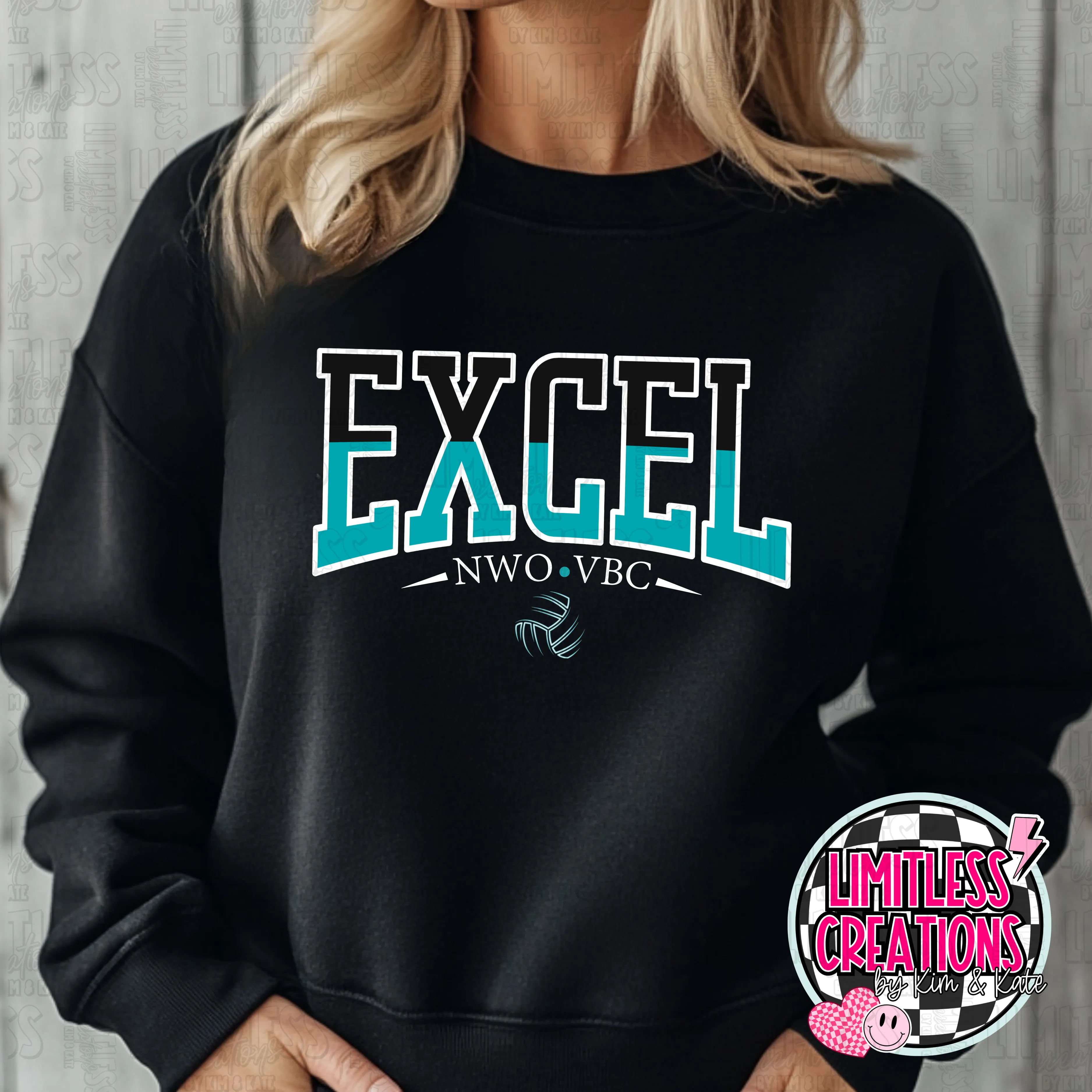 Excel Volleyball Spirit Wear Crewneck Sweatshirts