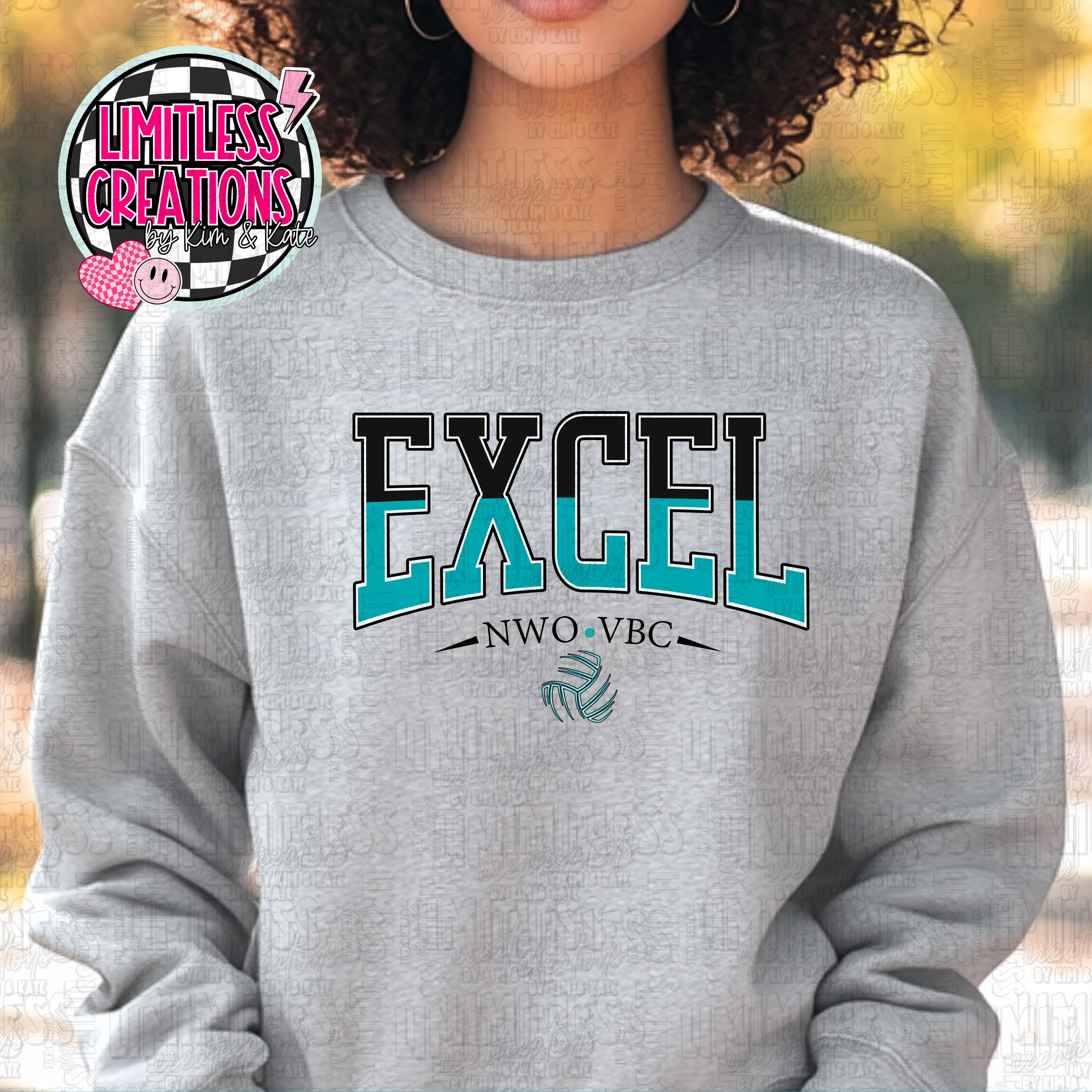 Excel Volleyball Spirit Wear Crewneck Sweatshirts