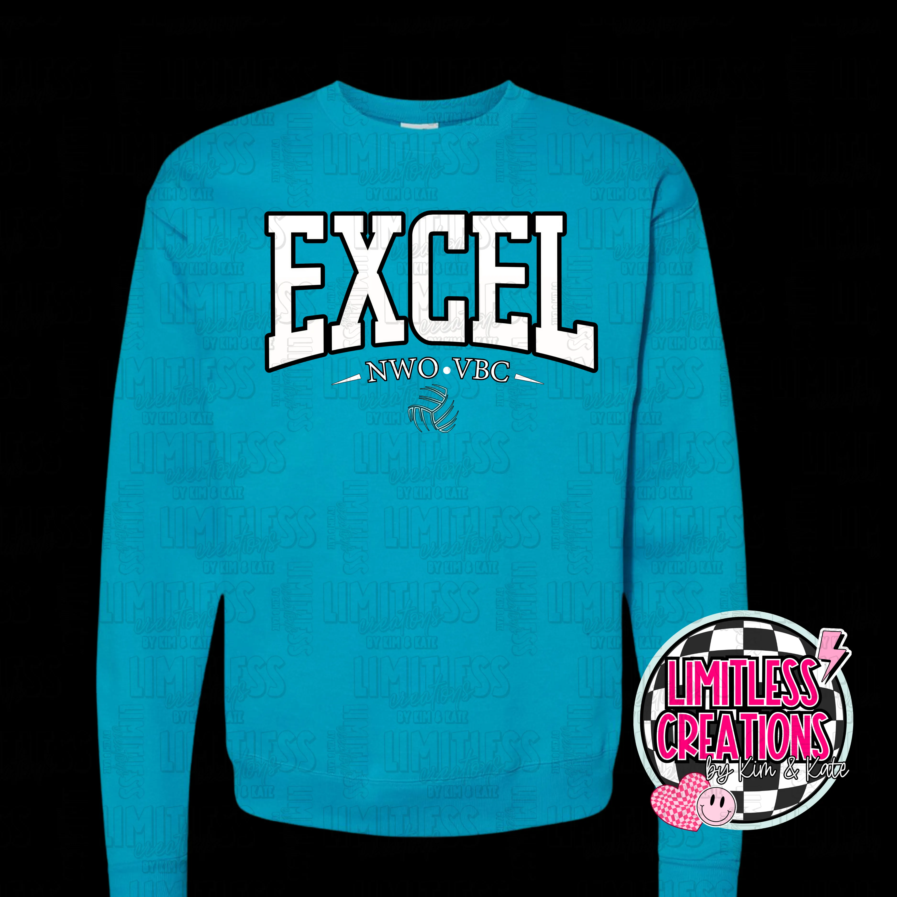 Excel Volleyball Spirit Wear Crewneck Sweatshirts