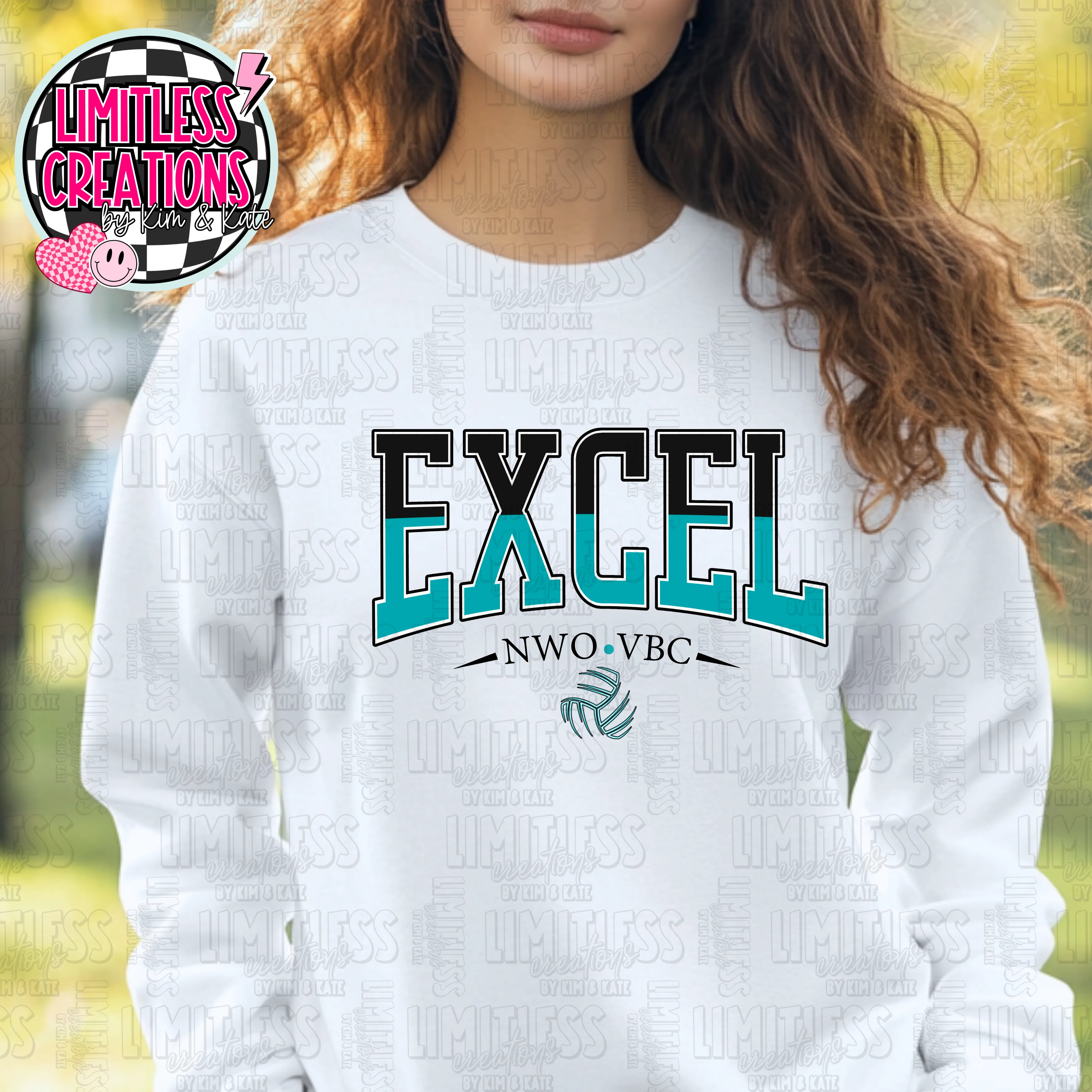 Excel Volleyball Spirit Wear Crewneck Sweatshirts