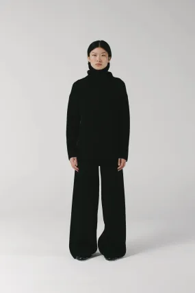 Heavy Turtle Neck Knit Black