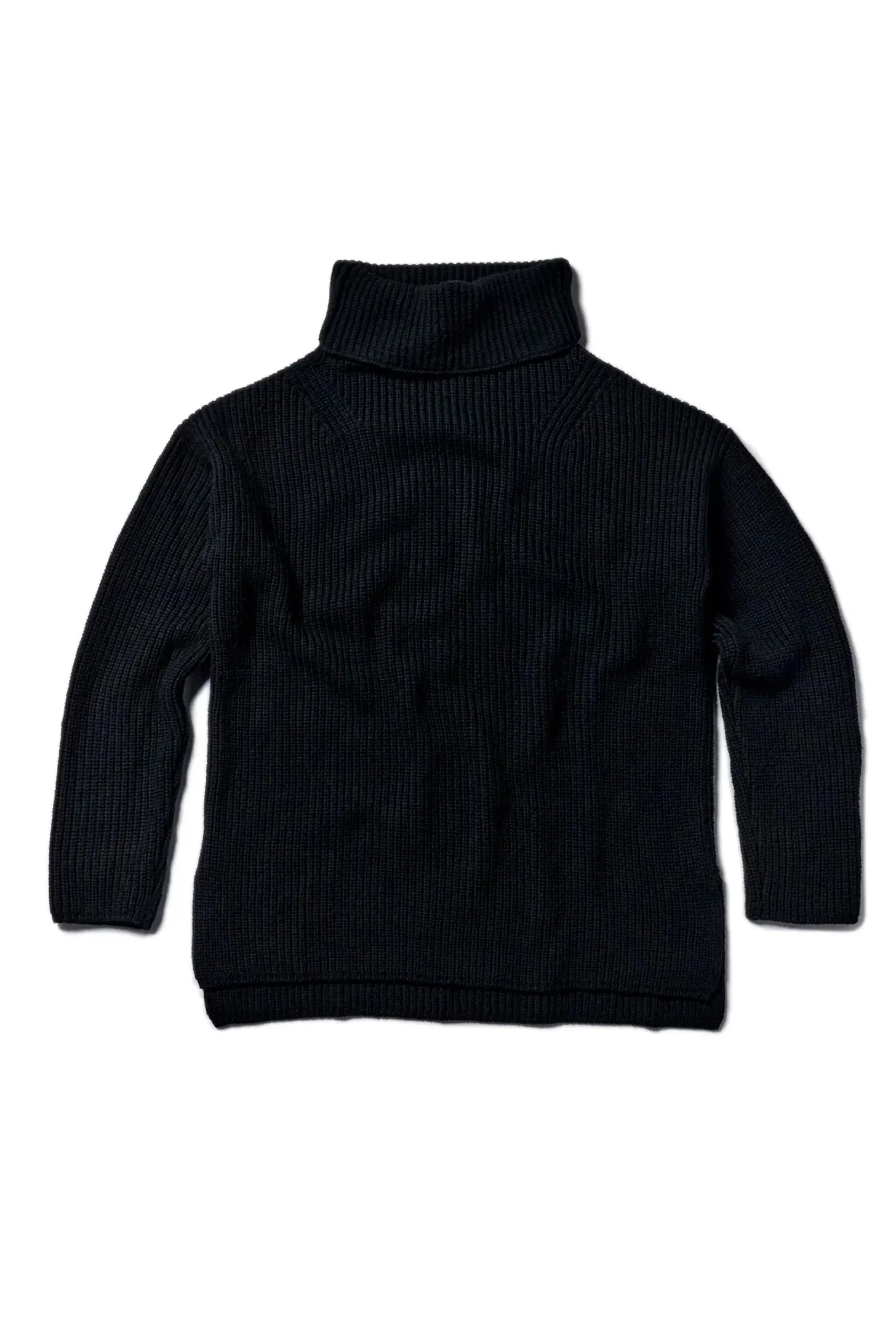 Heavy Turtle Neck Knit Black