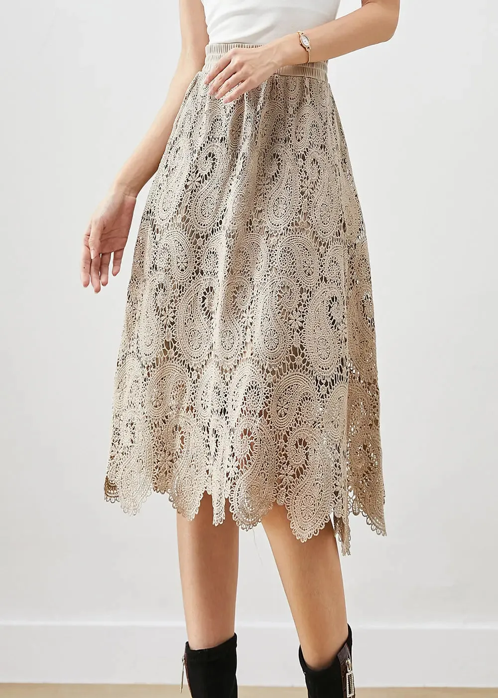 Hollow Out Lace Skirts Fall