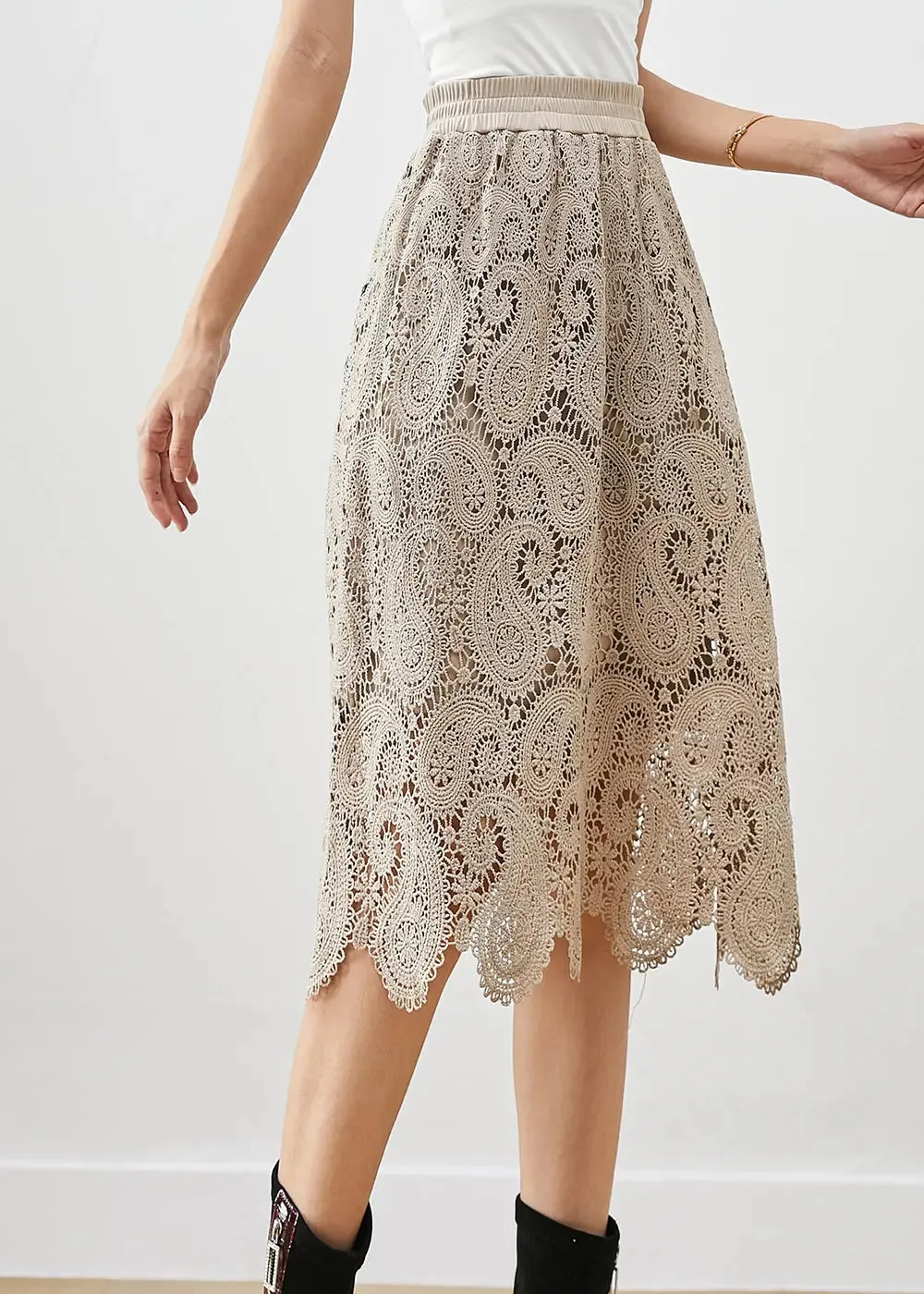 Hollow Out Lace Skirts Fall