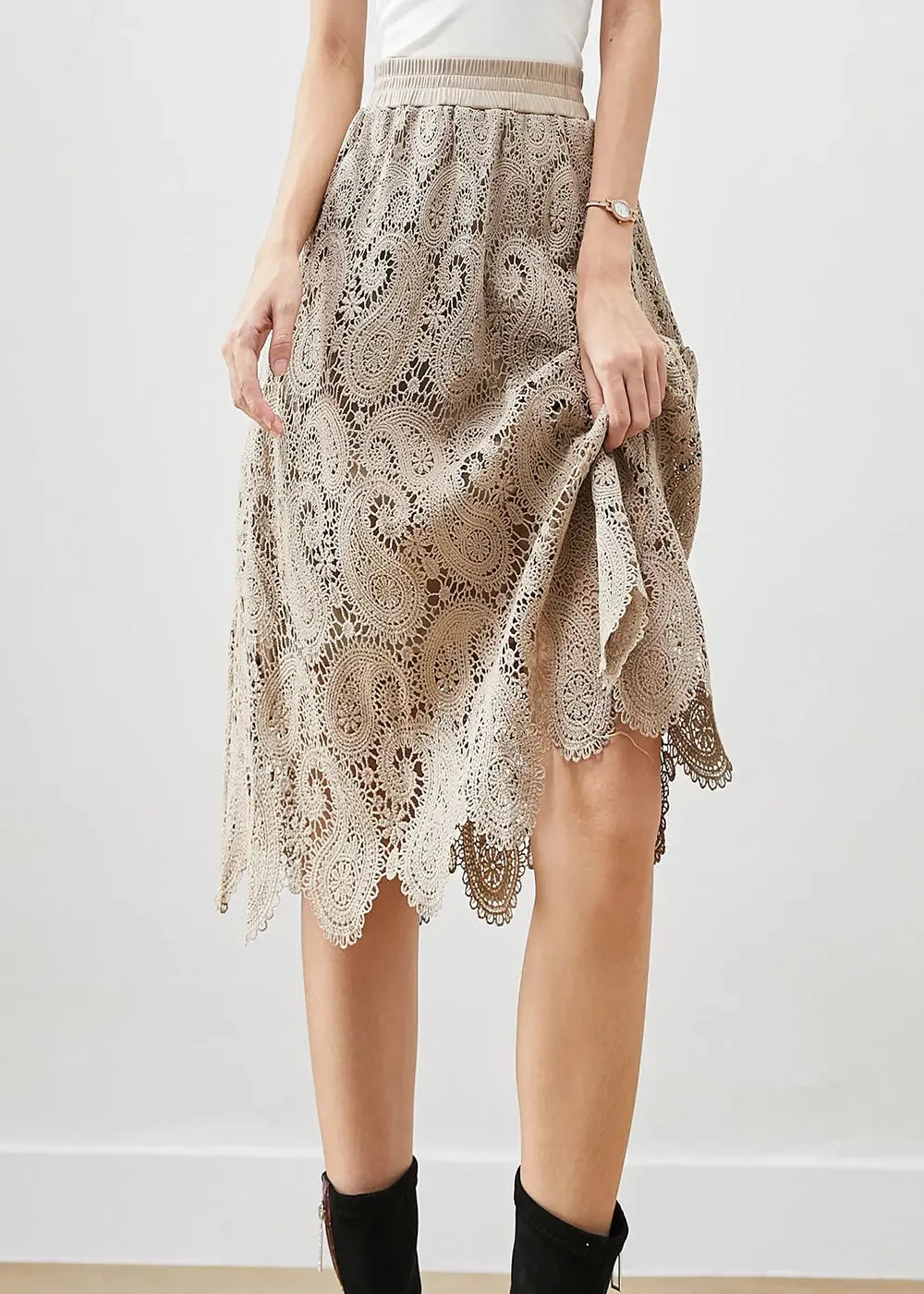 Hollow Out Lace Skirts Fall