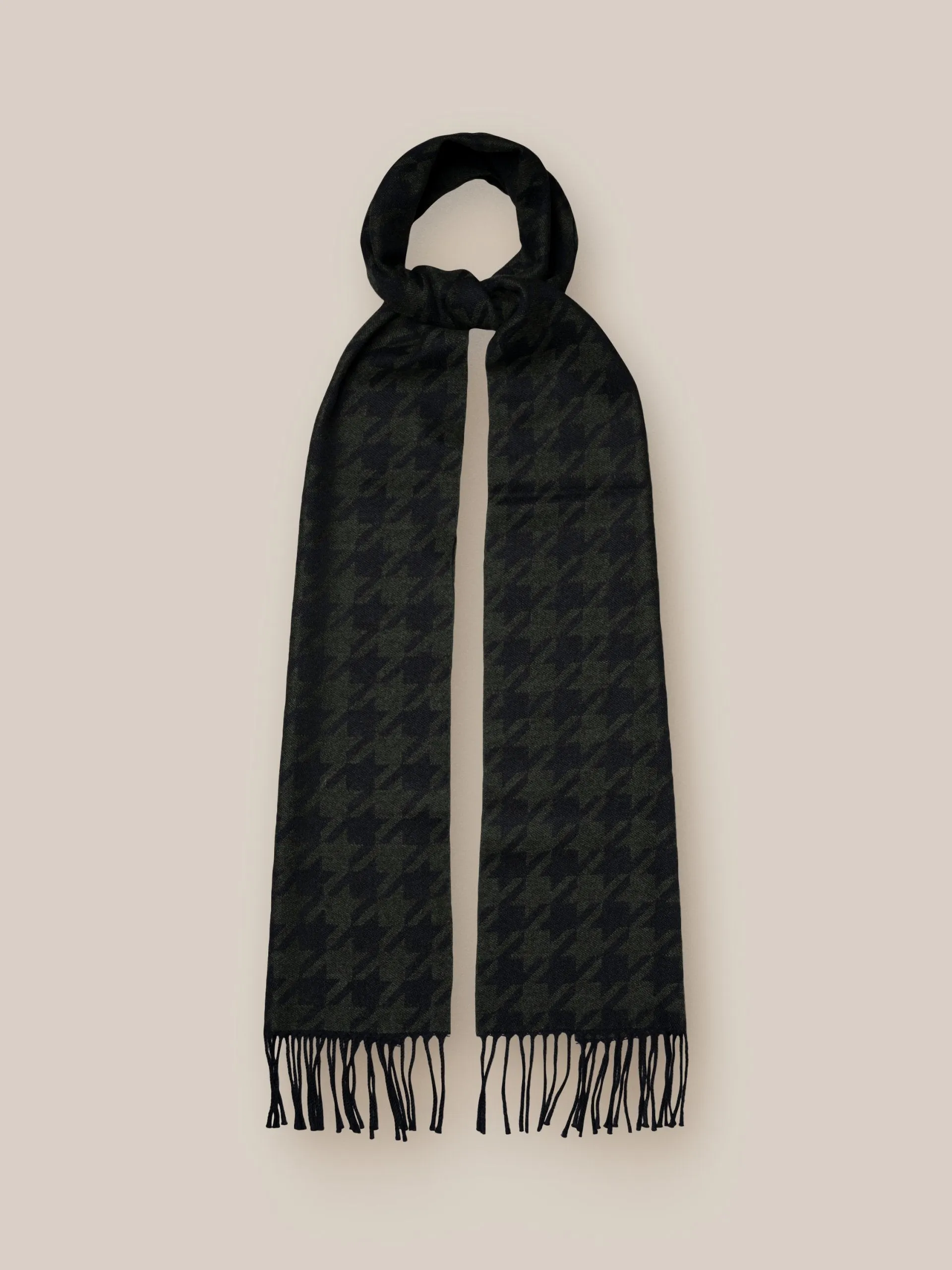 Houndstooth Patterned Scarf