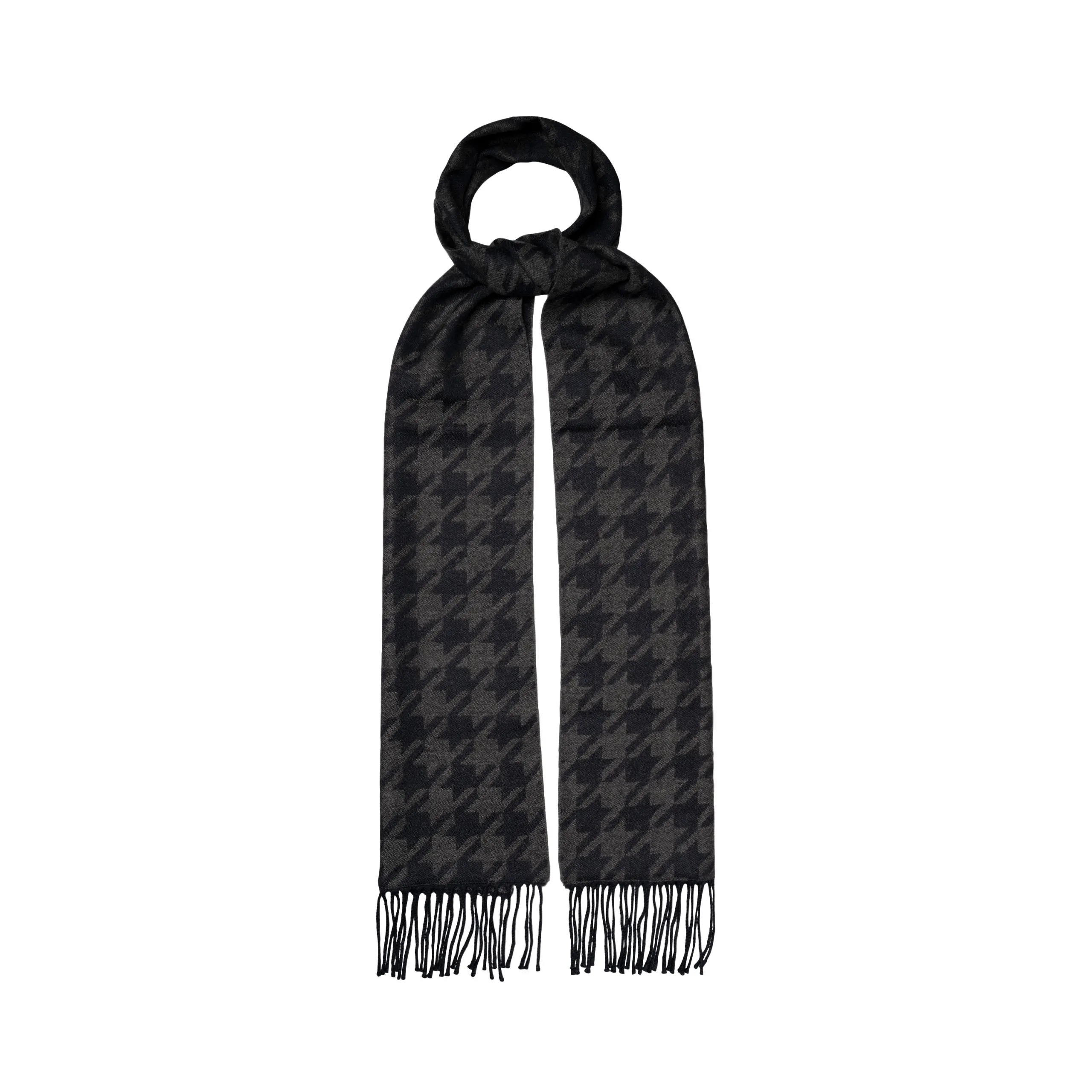 Houndstooth Patterned Scarf