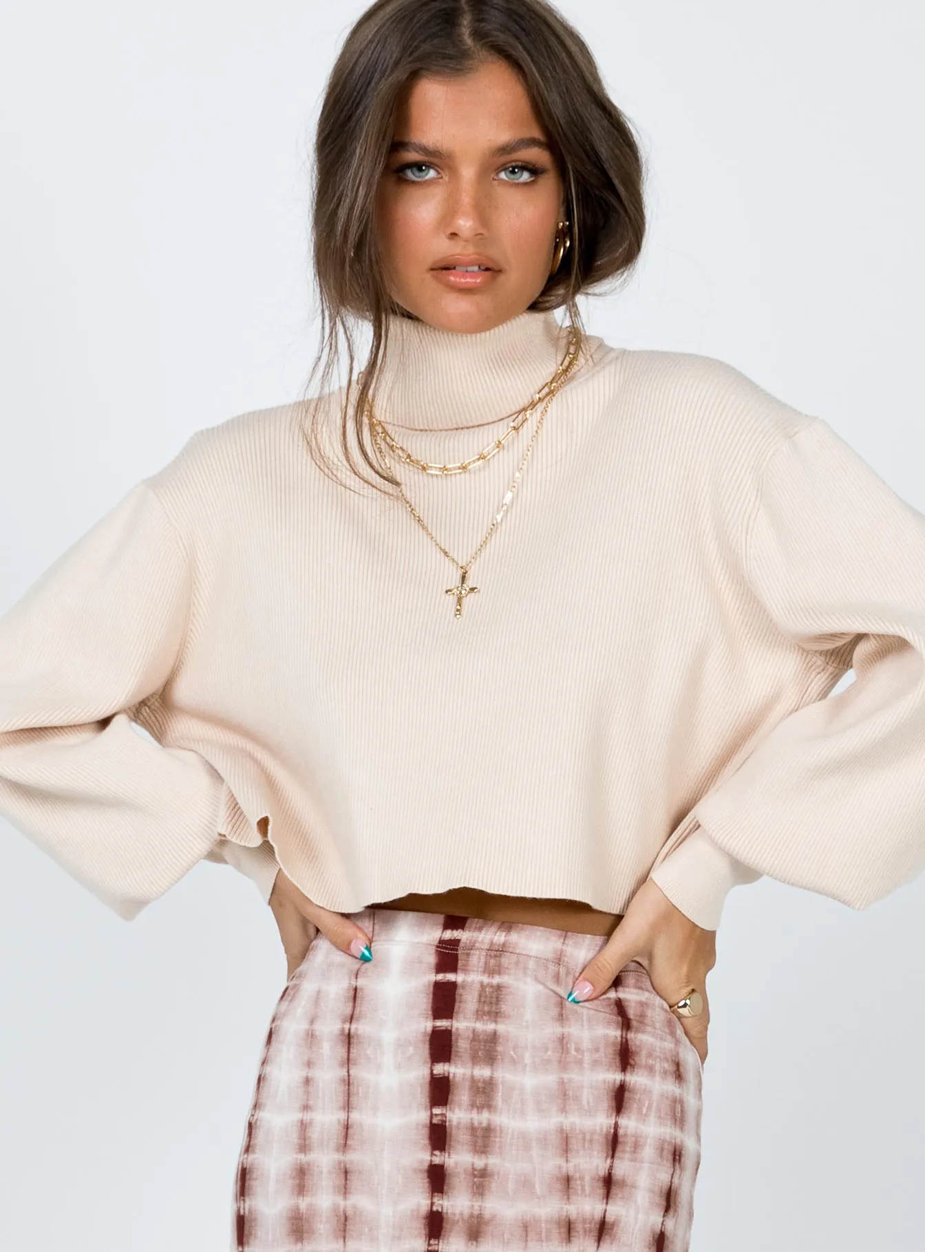 Izzy Turtleneck Sweater Cream