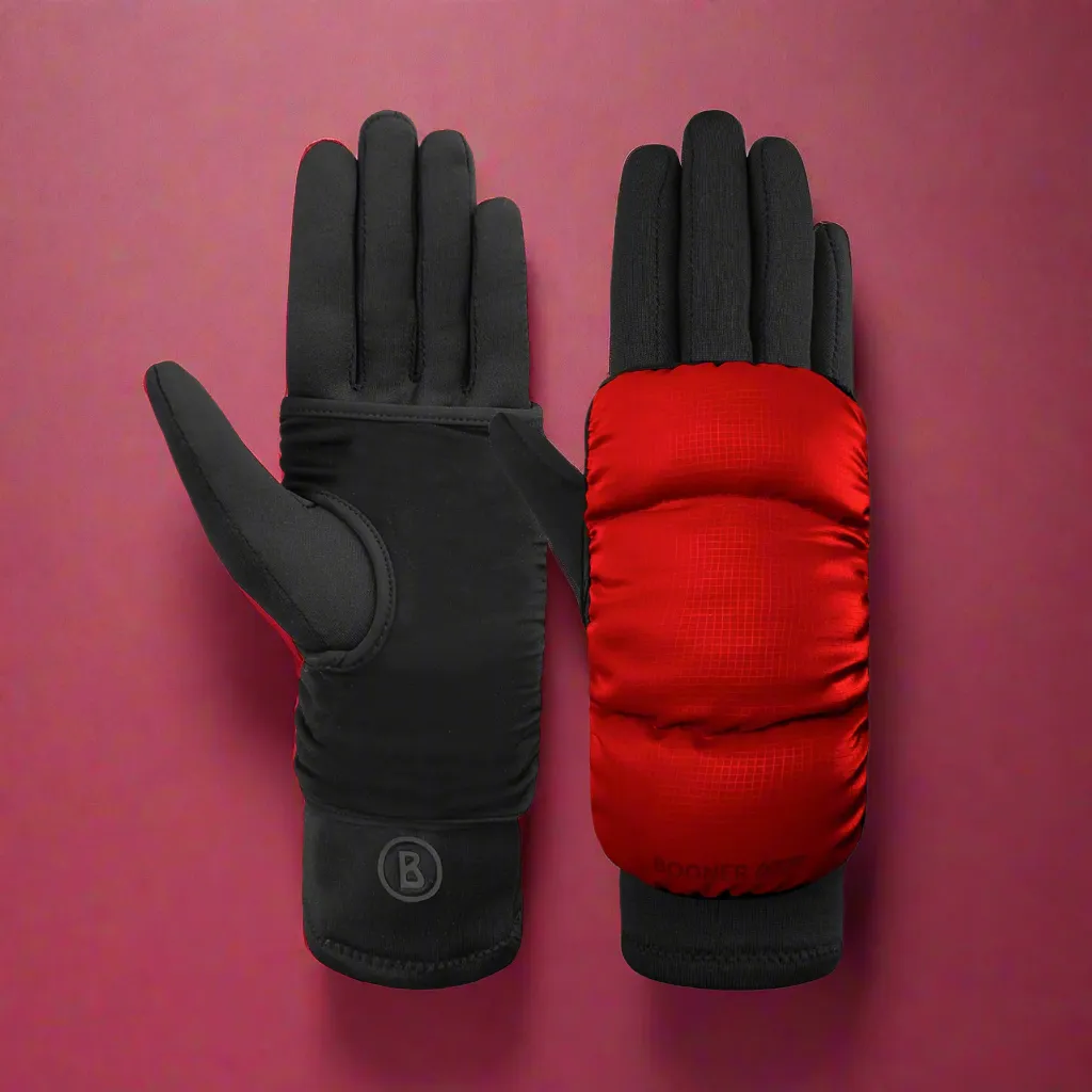 James Bond Quilted 2-In-1 Touch Gloves - Red Edition - By Bogner