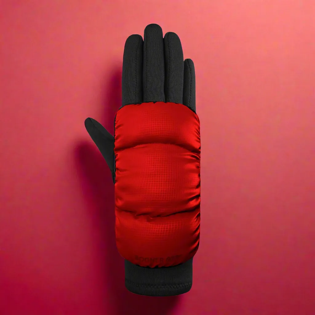 James Bond Quilted 2-In-1 Touch Gloves - Red Edition - By Bogner