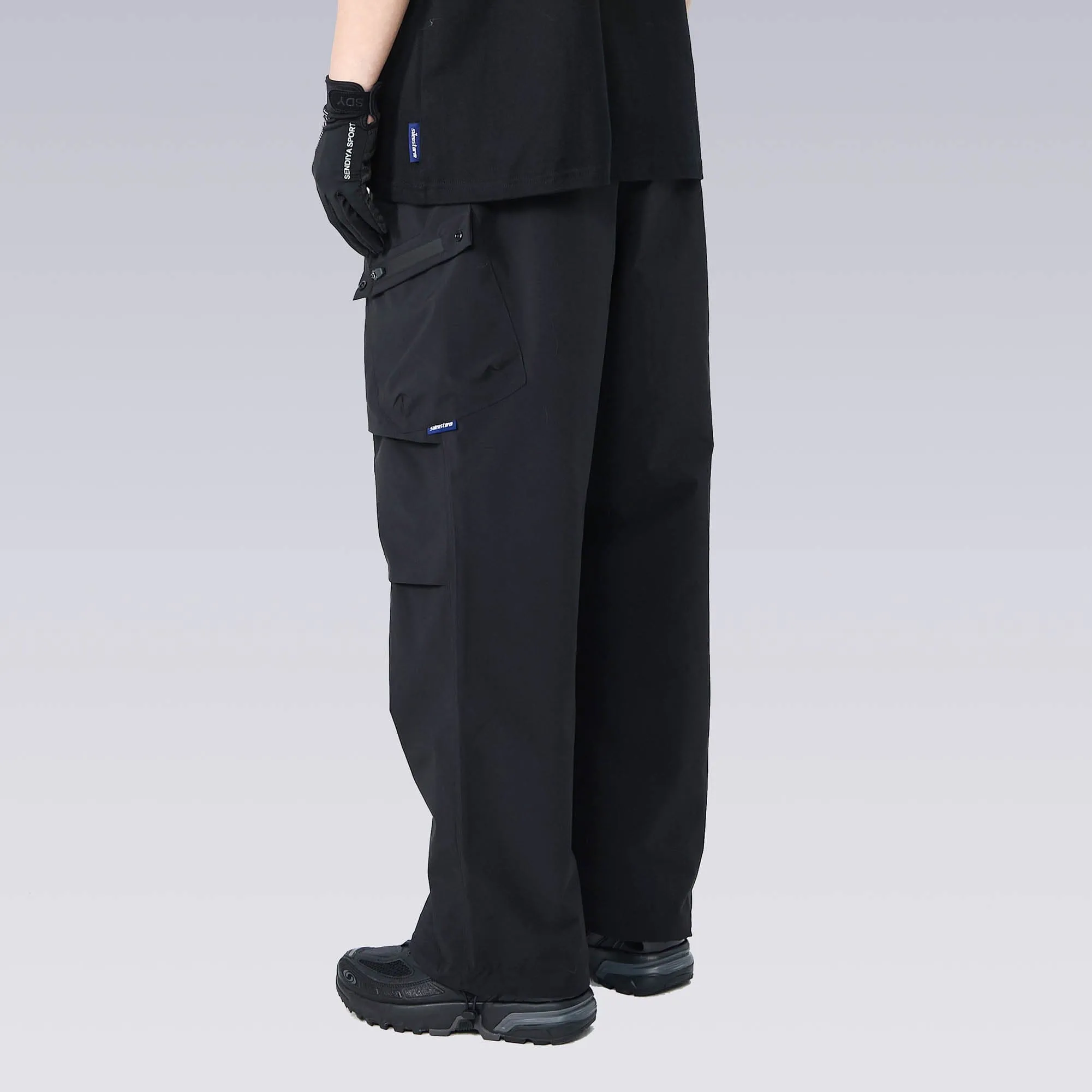 Layered Drawstring Technical Pants