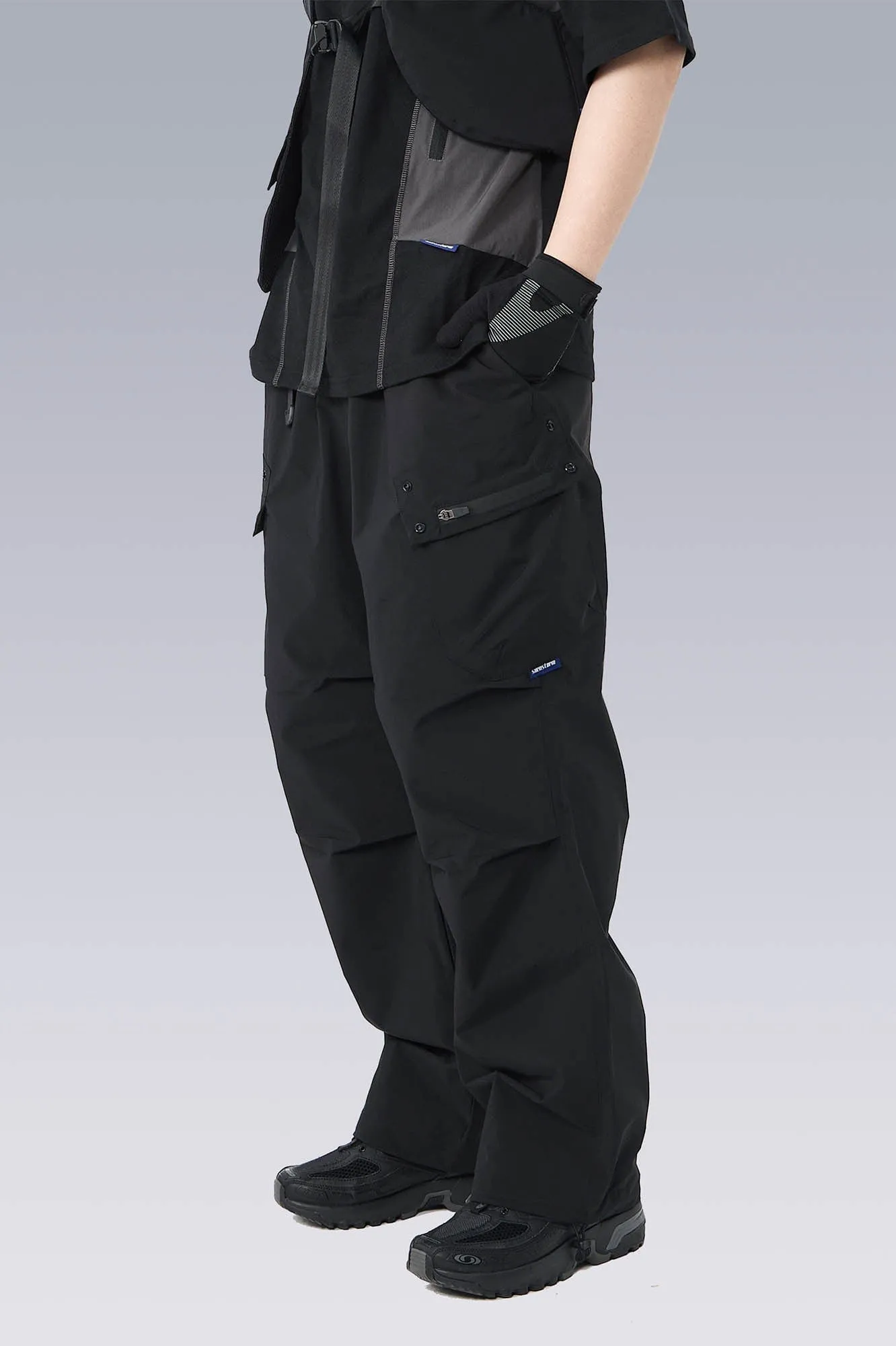 Layered Drawstring Technical Pants