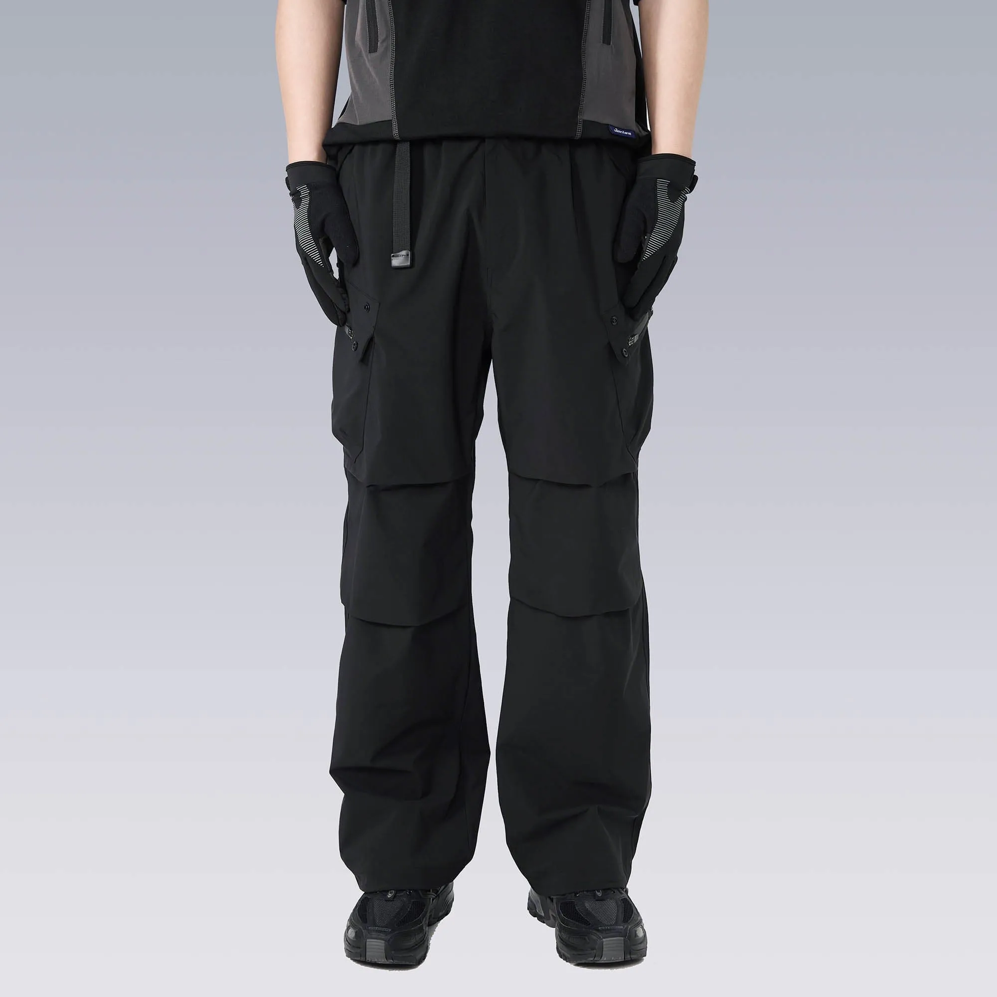 Layered Drawstring Technical Pants