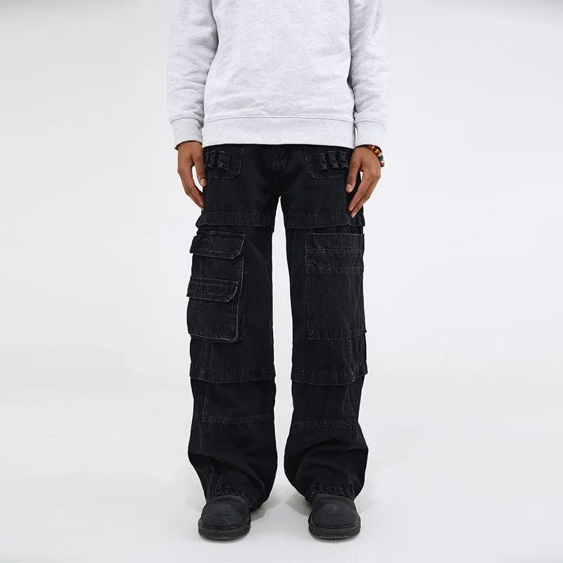 Layered Pocket Cargo Pants