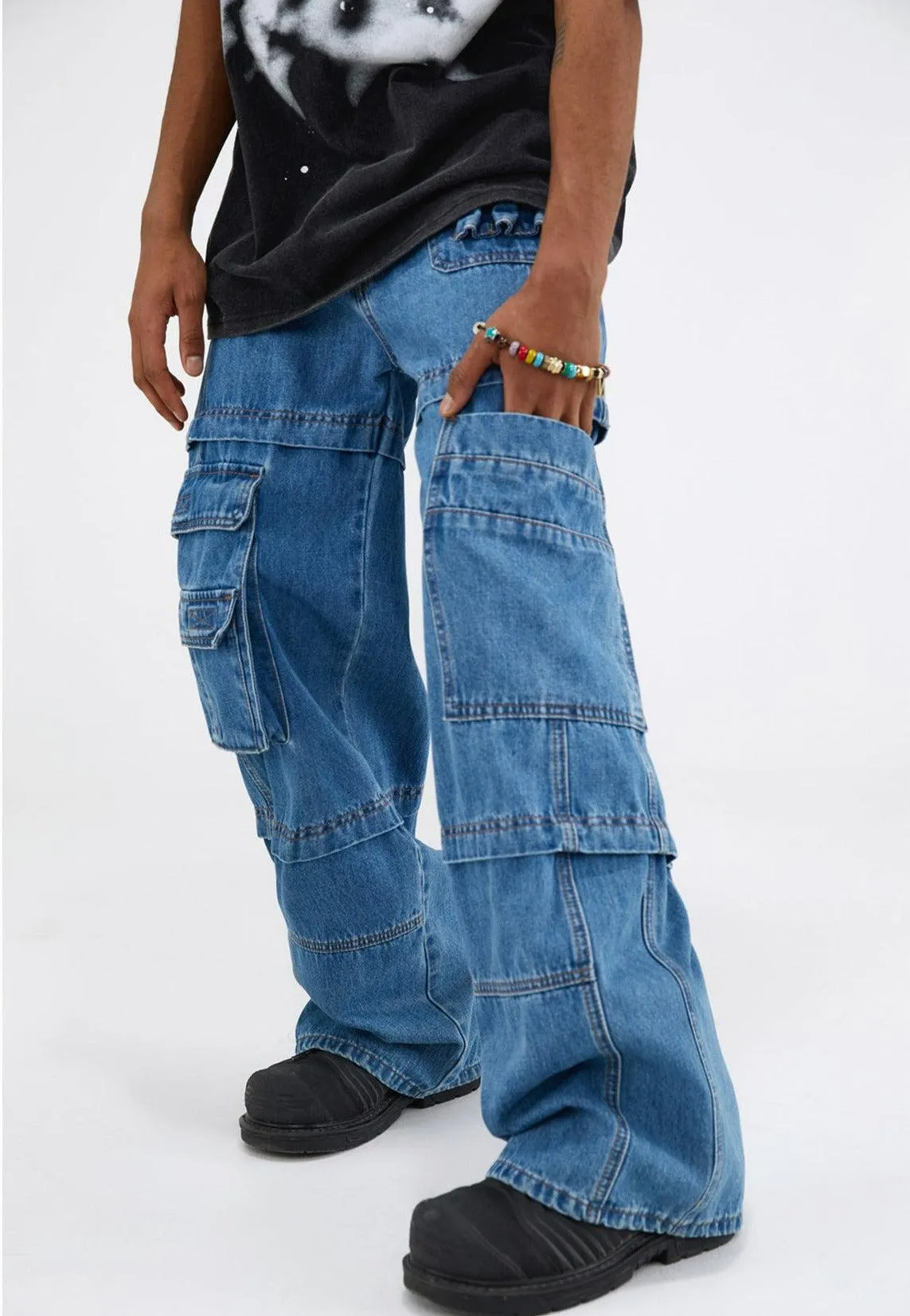 Layered Pocket Cargo Pants