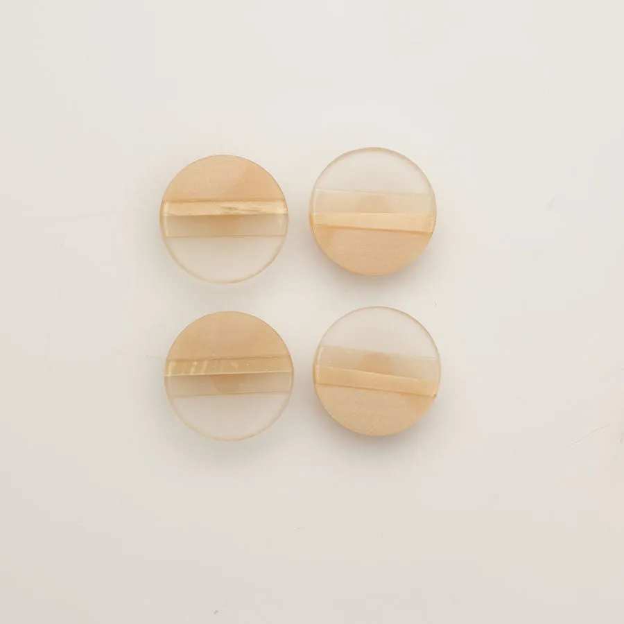 Medium Beige 'Ombre' Round Button