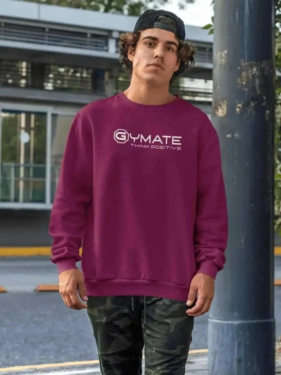 Mens Designer Sweatshirts Centre 'Think Positive' [colours]