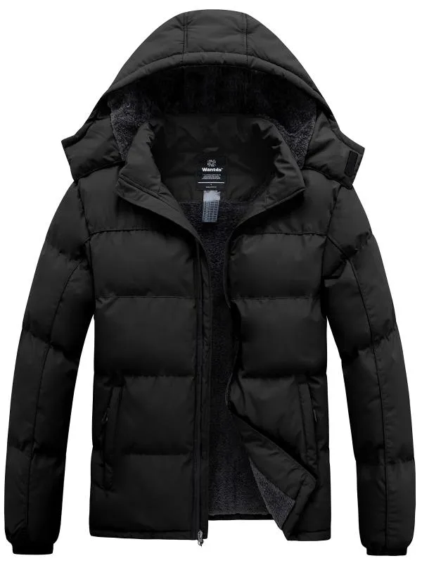 Men's Puffer Jacket Thicken Padded Winter Coat with Removable Hood Acadia 4