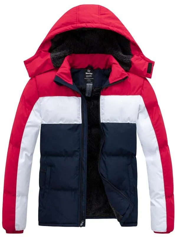 Men's Puffer Jacket Thicken Padded Winter Coat with Removable Hood Acadia 4