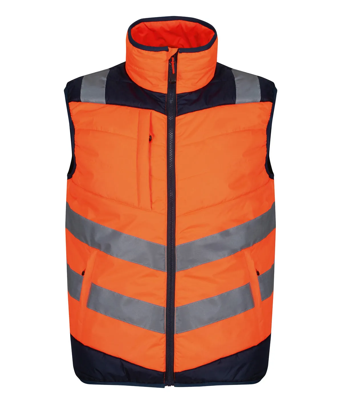 Orange/Navy - Pro hi-vis thermal bodywarmer