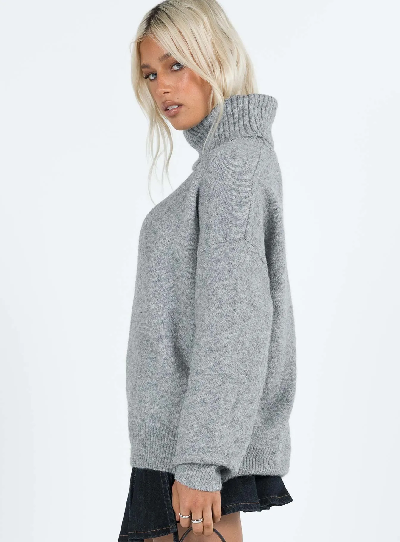 Oswin Turtleneck Jumper Grey