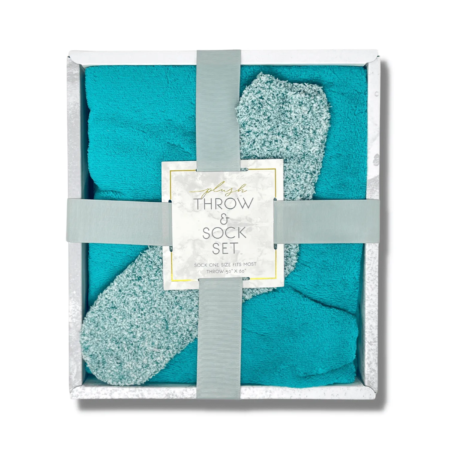 Plush Throw and Socks Gift Box Set