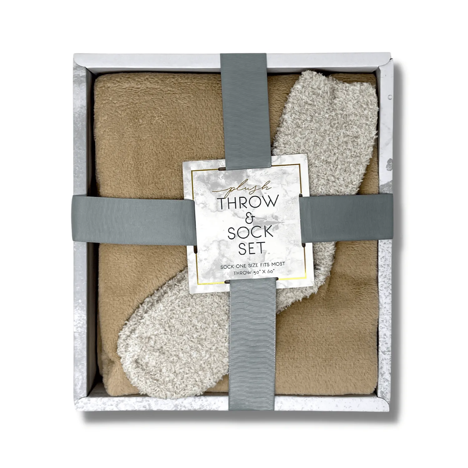 Plush Throw and Socks Gift Box Set