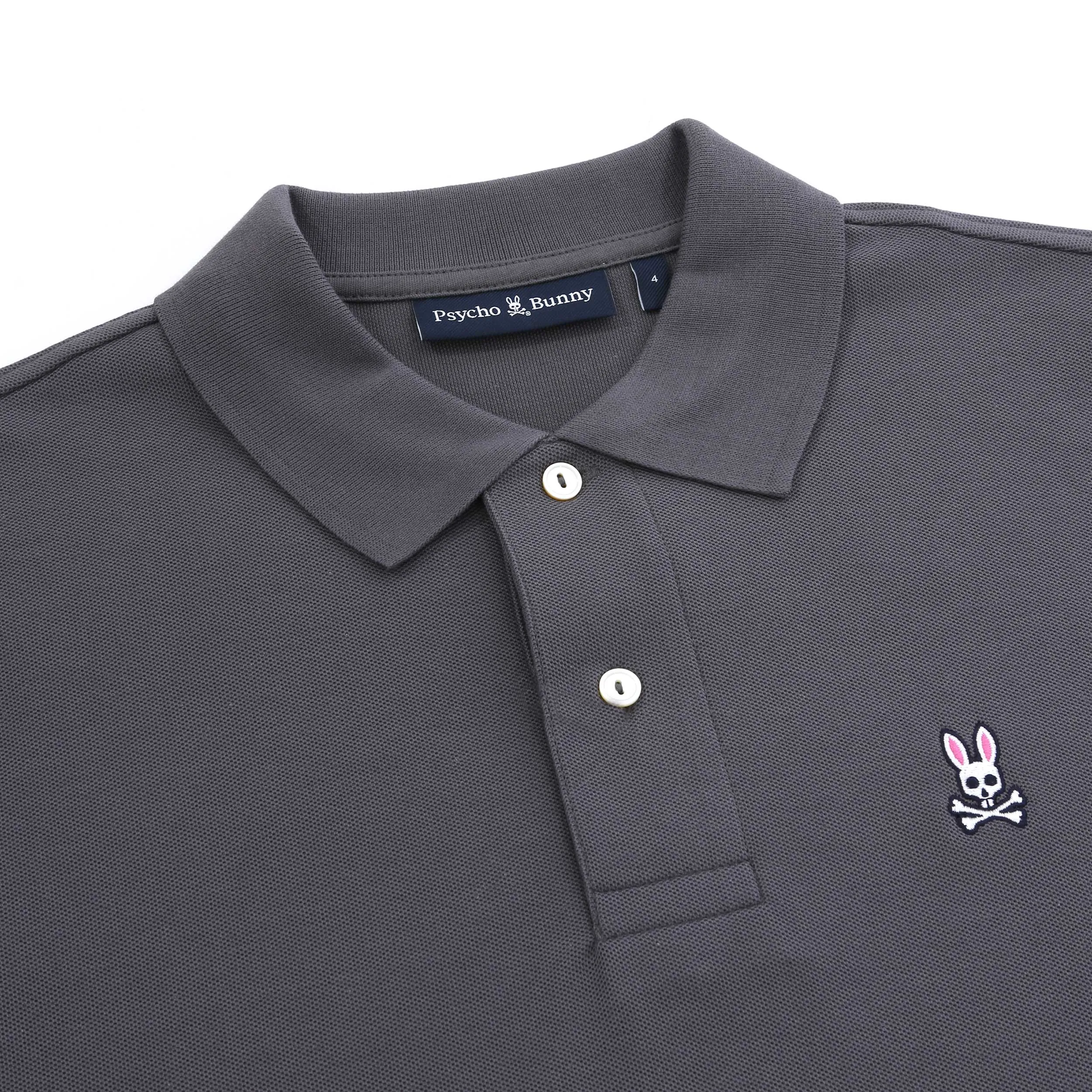 Psycho Bunny Classic Polo Shirt in Blackened Pearl Grey