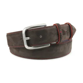 Sinatra Choc Red Mix Suede Belt