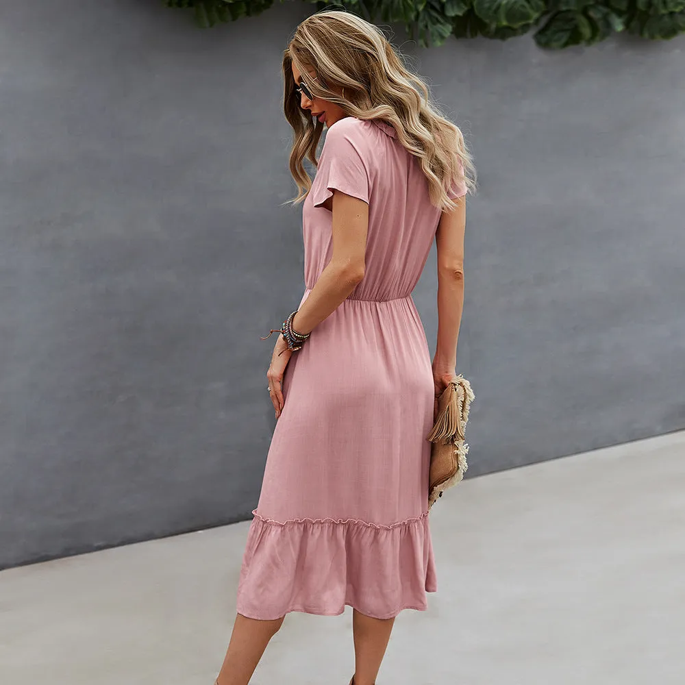 Solid Color Slim Dresses Wholesale Womens Clothing N3824110900007