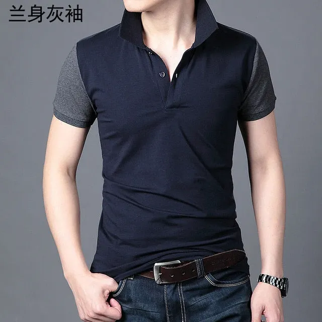 Summer Men Business Casual Breathable White Striped Short Sleeve