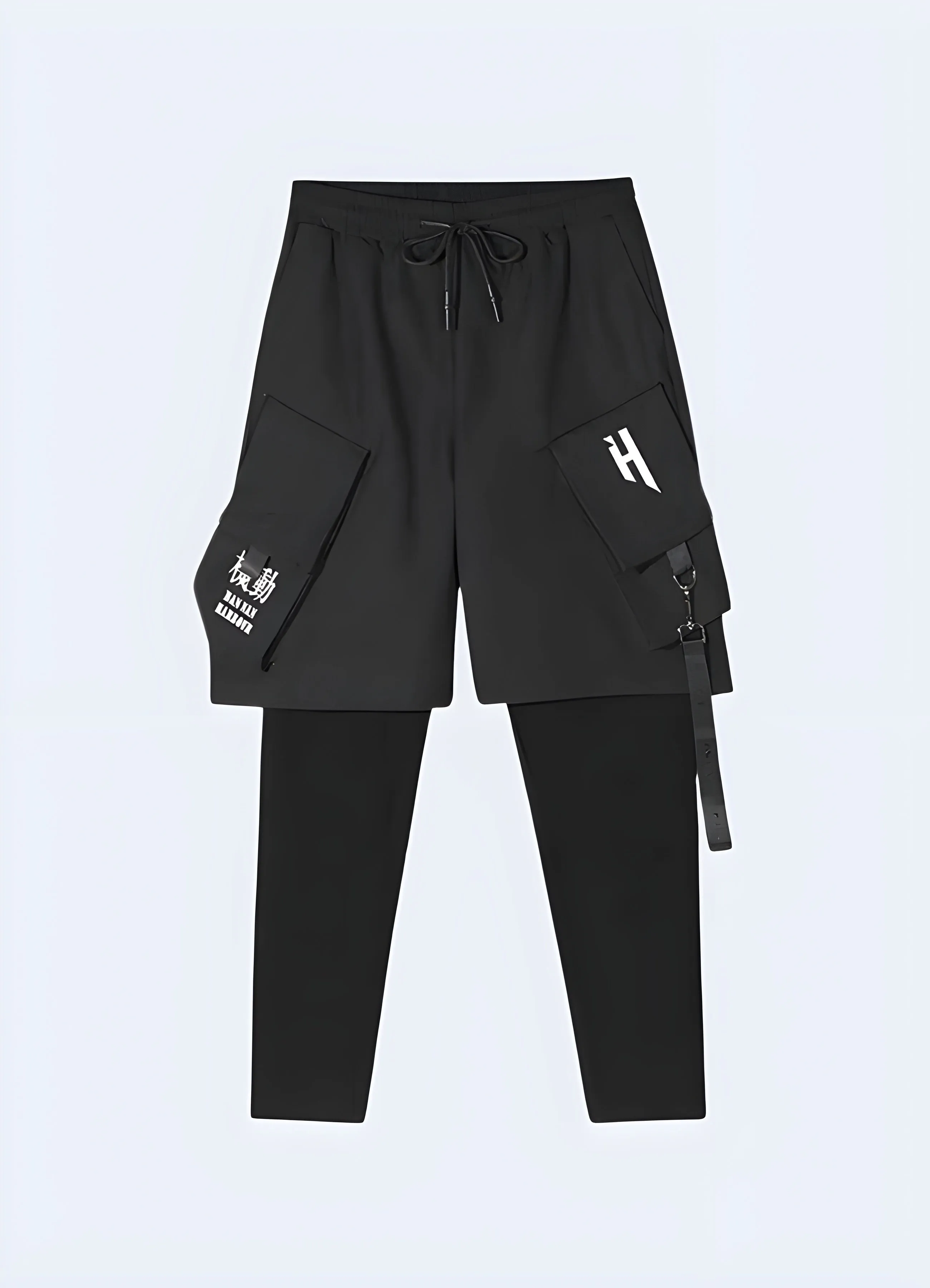 Techwear Leggings Layered with Shorts