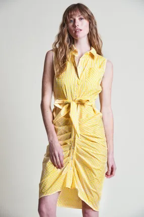 The Sleeveless Wrap Front Dress