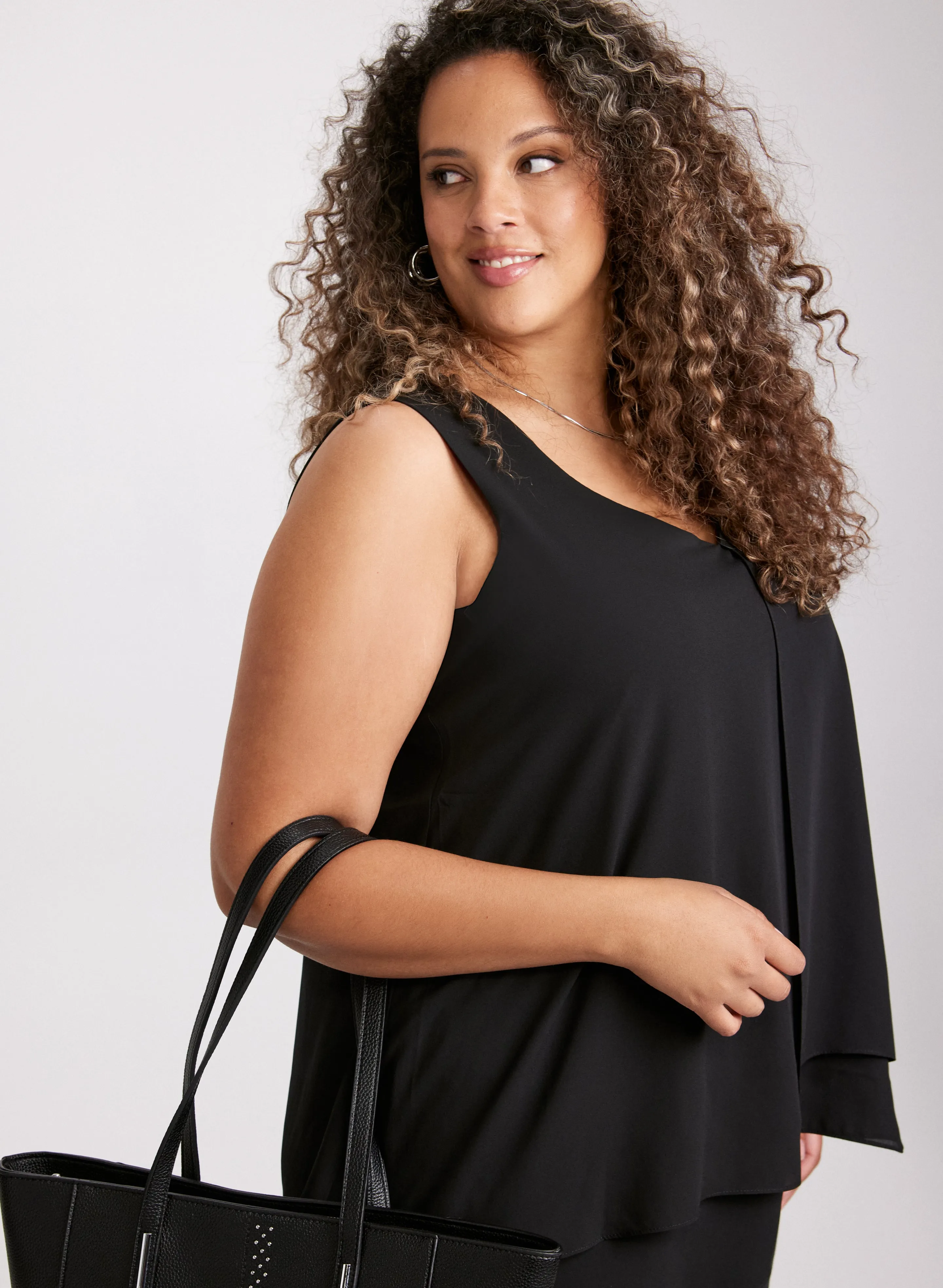 V-Neck Sleeveless Layered Blouse