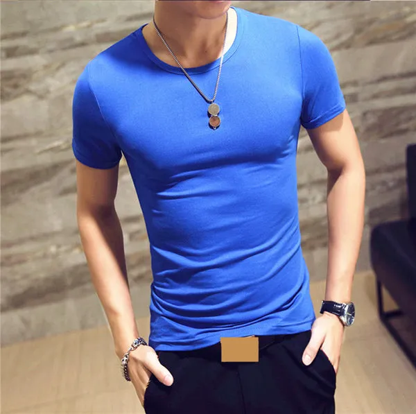 V neck T Shirt Fashion Fitness Casual For Male