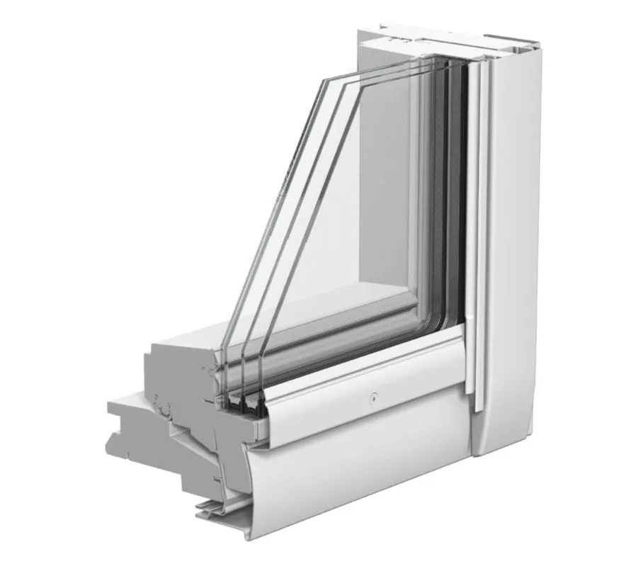 VELUX GGL PK06 2067 High Energy Efficiency Glazing White Painted Centre-Pivot Window (94 x 118 cm)