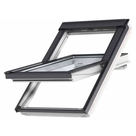 VELUX GGL PK06 2067 High Energy Efficiency Glazing White Painted Centre-Pivot Window (94 x 118 cm)