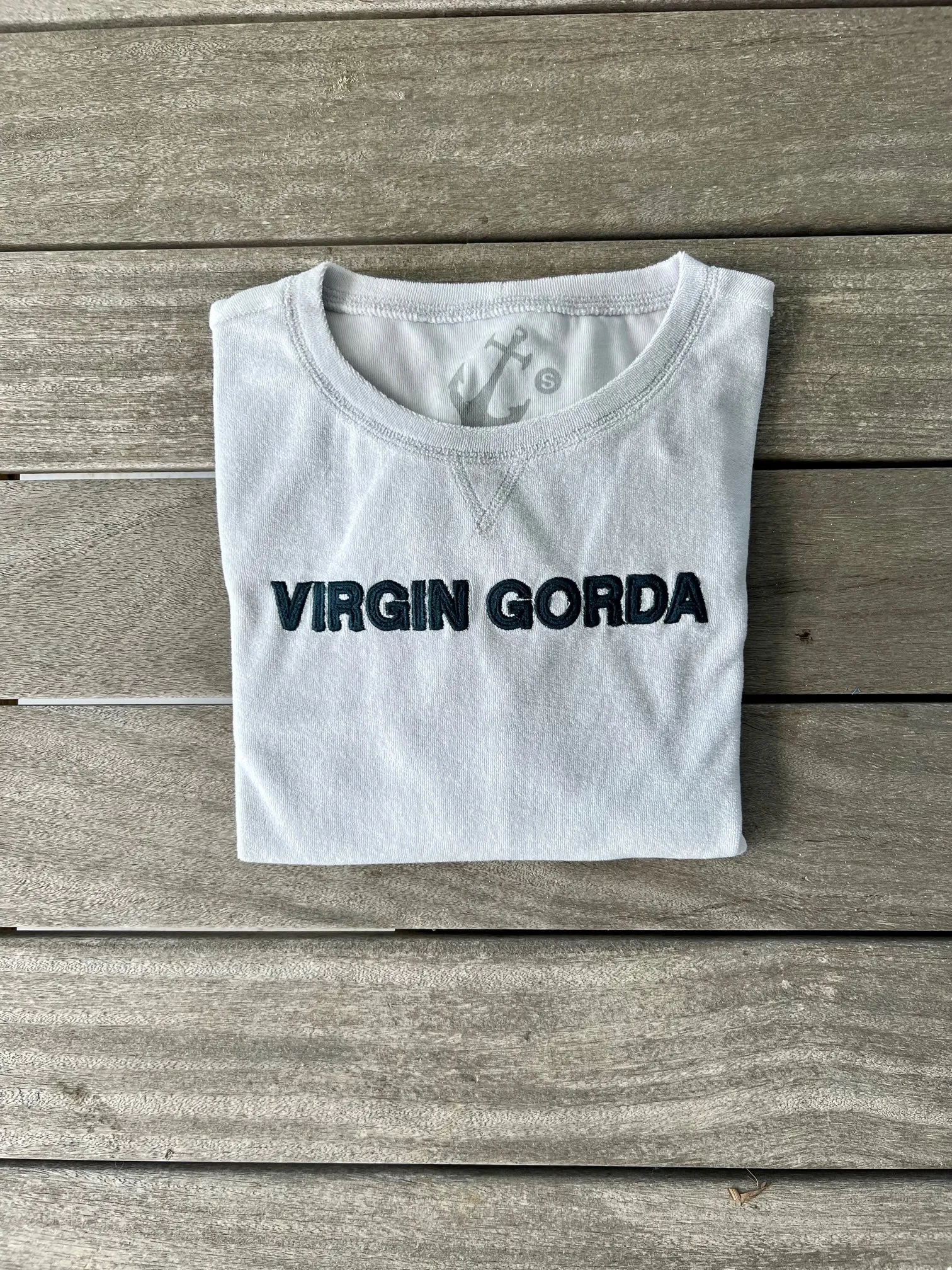 Virgin Gorda Applique Ultimate Beach Sweatshirt - Pelican Grey