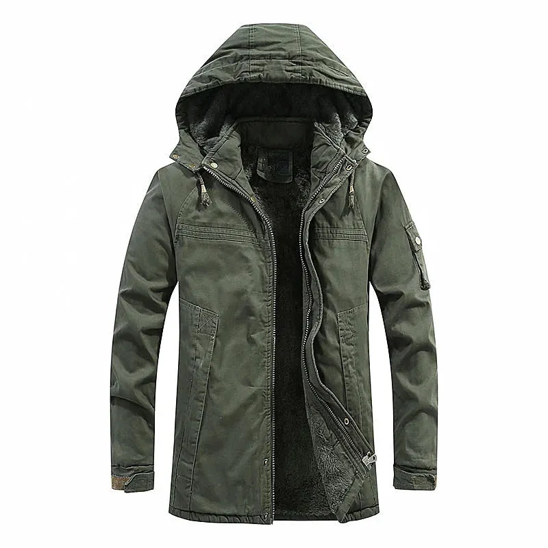 Winter Men Jackets Fleece Warm Winbreaker Cotton padded Jackets Male Thicken Military Thermal Hooded jackets Clothing