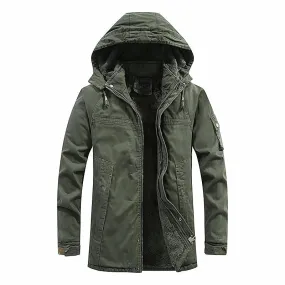 Winter Men Jackets Fleece Warm Winbreaker Cotton padded Jackets Male Thicken Military Thermal Hooded jackets Clothing