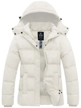 Women's Winter Coat Quilted Puffer Jacket With Removable Hood Valley I